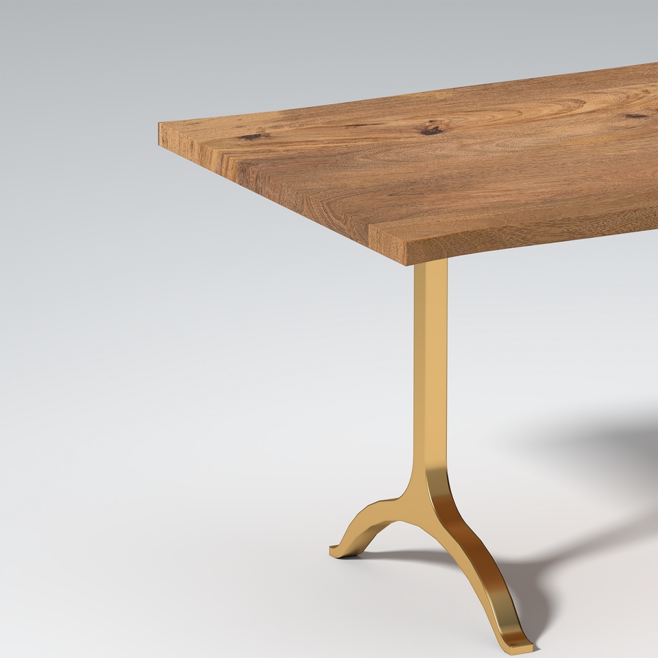Crenn Mango Wood 6 Seater Dining Table In Natural Color