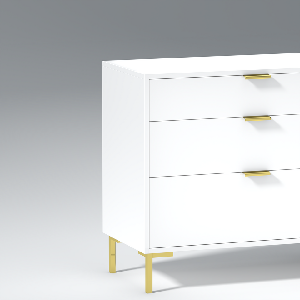 Grace MDF and Iron Wooden Dresser Table In White Color