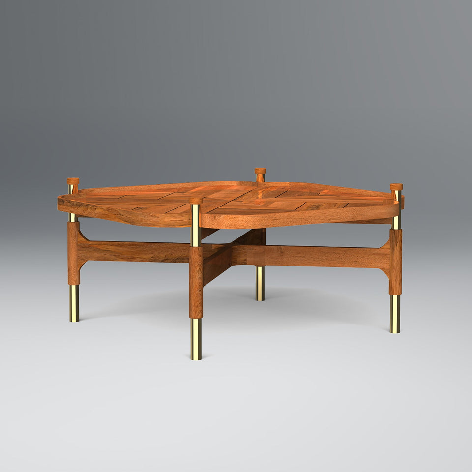 Barblend Coffee Table in Light Honey Colour With Stool