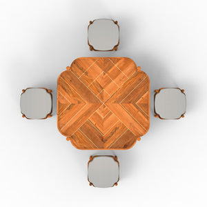 Barblend Coffee Table in Light Honey Colour With Stool