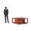 Cappu Chic Sheesham Wood Coffee Table In Reddish Rosewood Color