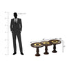 Frappe Fusion Sheesham Wood and Brass plates Coffee Table In Dark Walnut color