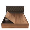 Affluence Upholstered Bed in Brown Colour With Box Storage