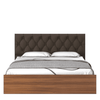 Affluence Upholstered Bed in Brown Colour With Box Storage