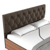 Affluence Upholstered Bed in Brown Colour With Box Storage
