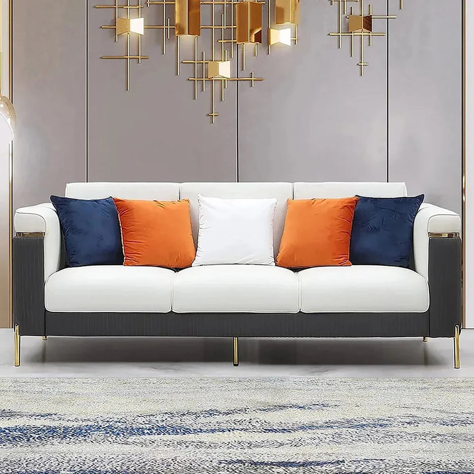 Supple 3 Seater Sofa in black and white colour