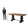 Lice Edge Mango And Acacia Wood 6 Seater Dining Table in Walnut and Black Finish
