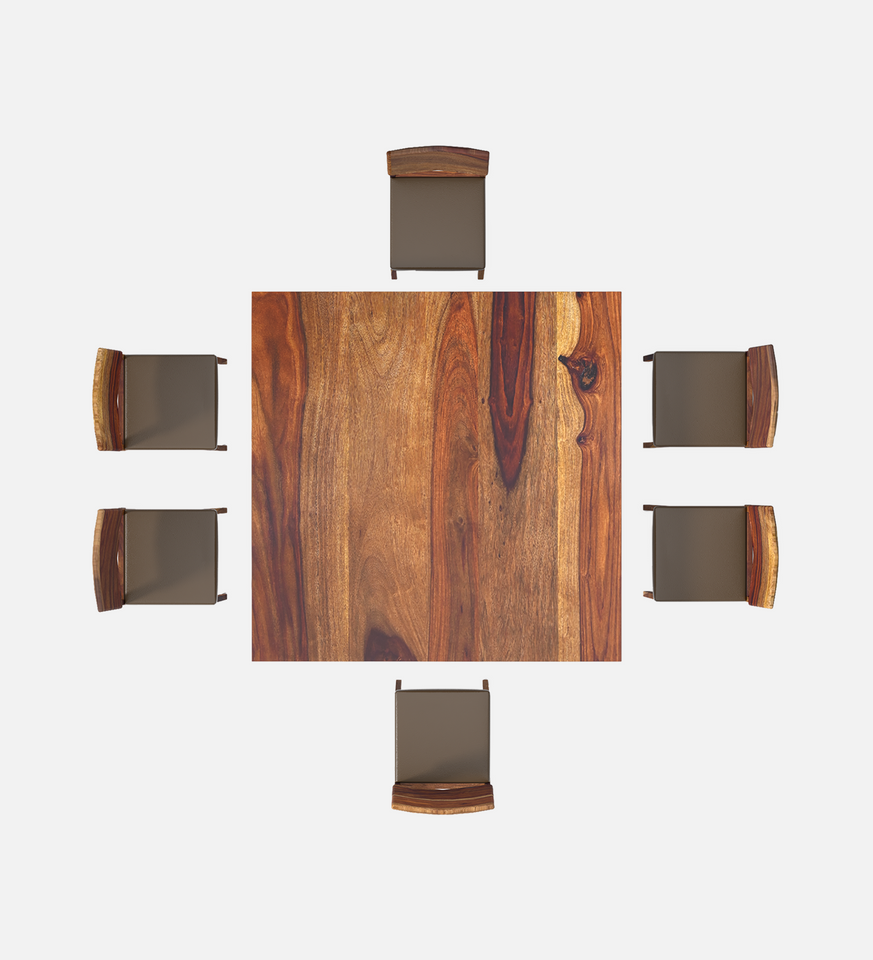 Resonance Sheesham wood Dining Table Set In Reddish Walnut color with 6 Seating