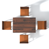 Gagnaire Brown Dining Table Set 4 Seater In Brown Color