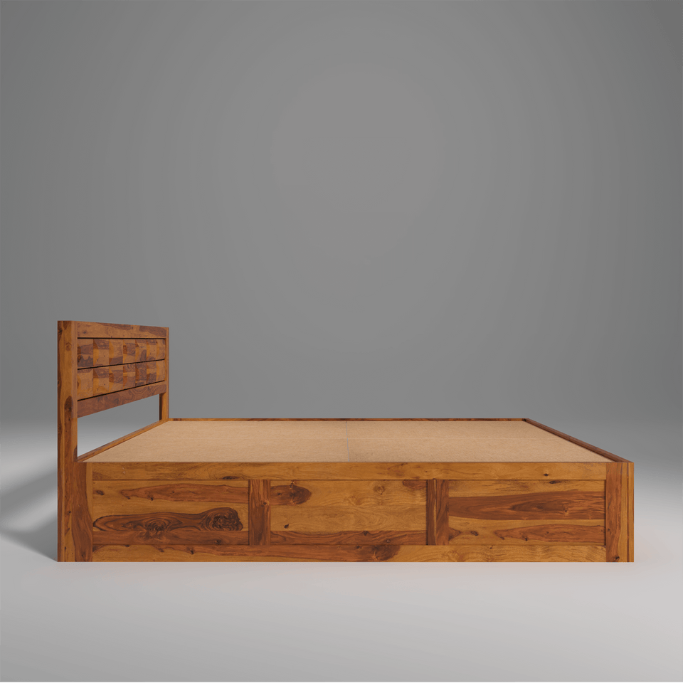 Arcadia Sheesham Wood Bed With Storage