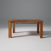 Axel Sheesham Wood Dining Table Set (6 seater) In Light Honey