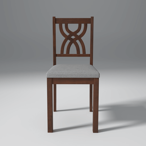Oliver Mango Wood 6 Seater Dining Table Set In Walnut