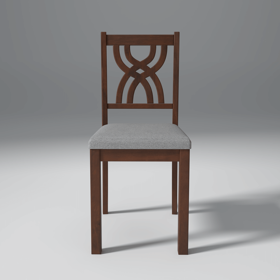 Oliver Mango Wood Set of 2 Chair In Walnut Finish