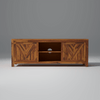 Alpha Sheesham Wood TV Unit In Light Honey