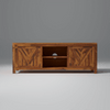 Alpha Sheesham Wood TV Unit In Light Honey