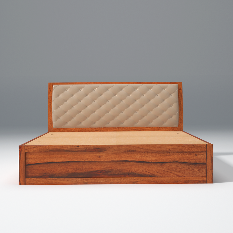 Eleganz Sheesham Wood Bed with Drawer Storage in Maharani Colour