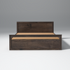 Magama Mango wood King size Bed in Walnut colour With Box Storage
