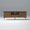 Canyon Mango Wood and MDF TV Unit in Natural and Black Colour