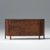 Allure Mango wood 6 Drawer Dresser In Light Walnut Color
