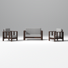 Tranquilcouch Sheesham Wood Sofa In Dark Walnut Color