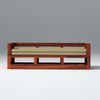 Plato Pod Sheesham Wood Sofa Cum Bed In Reddish Rosewood Color