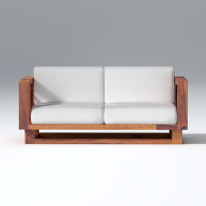 Cushy lounger Sheesham Wood Sofa In Reddish Walnut