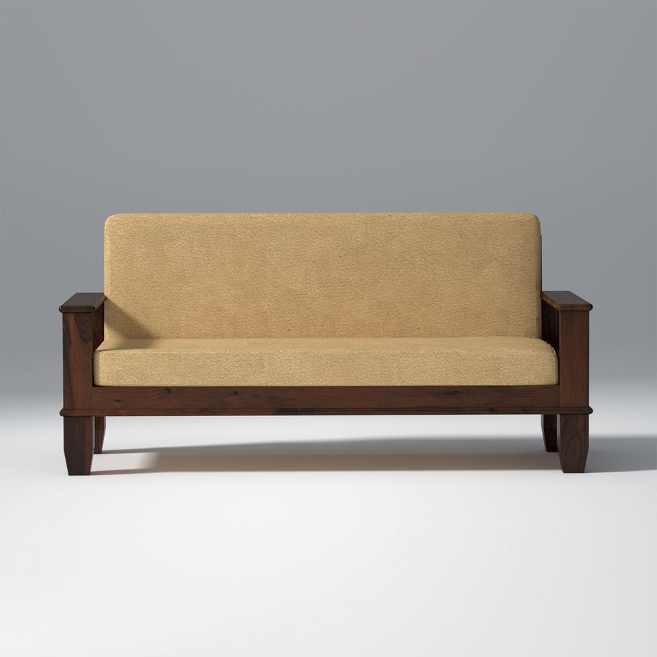 Fugleg Nest Sheesham Walnut Sofa In Dark Walnut Color
