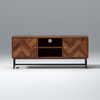 Emerge Sheesham Wood TV Unit in Light Walnut Colour