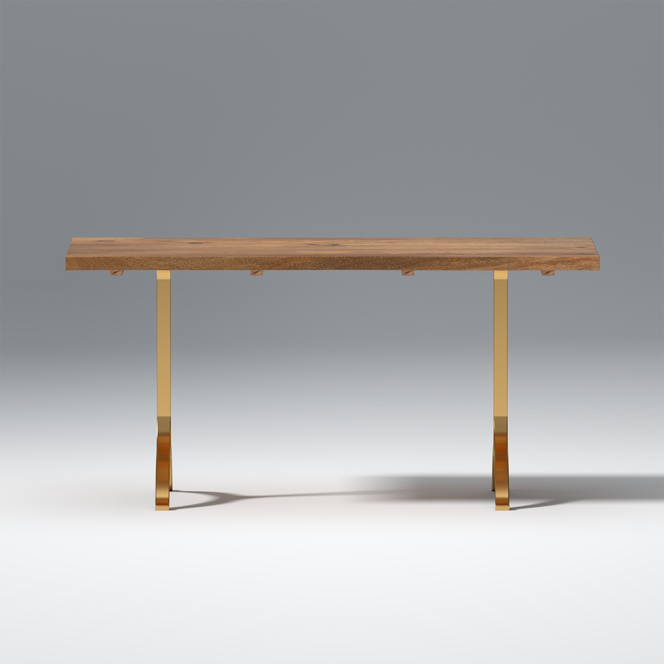 Crenn Mango Wood 6 Seater Dining Table In Natural Color