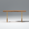 Crenn Mango Wood 6 Seater Dining Table In Natural Color
