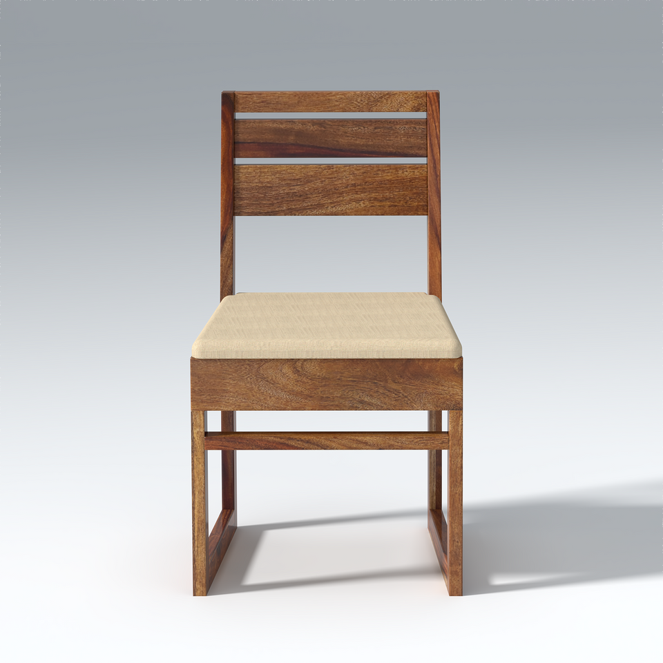 Crenn Sheesham Wood Set of 2 Dining Chair In Reddish Walnut Color