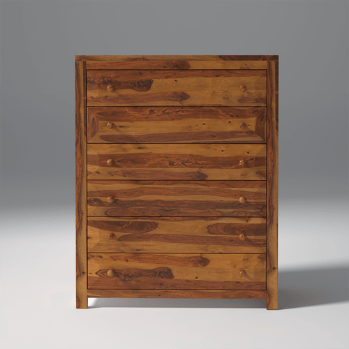 Arcadia Sheesham Wood Dresser In Light Honey 6 drawers
