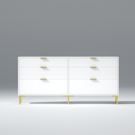 Grace MDF and Iron Wooden Dresser Table In White Color
