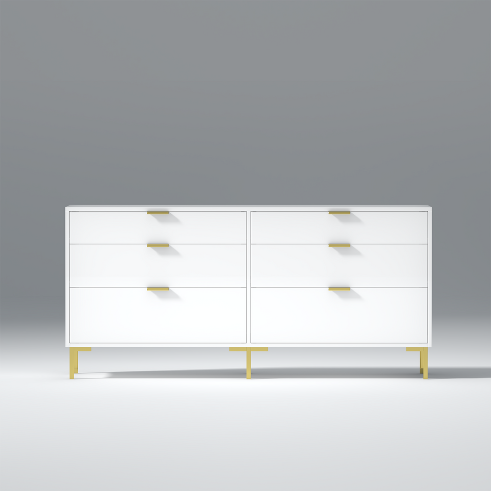 Grace MDF and Iron Wooden Dresser Table In White Color