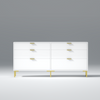 Grace MDF and Iron Wooden Dresser Table In White Color