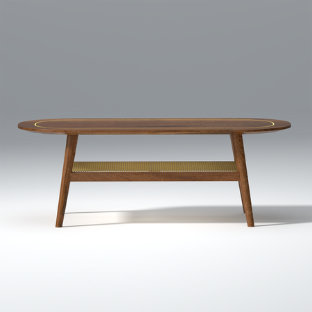 Aroma Sheesham Wood Coffee Table in Walnut Colour