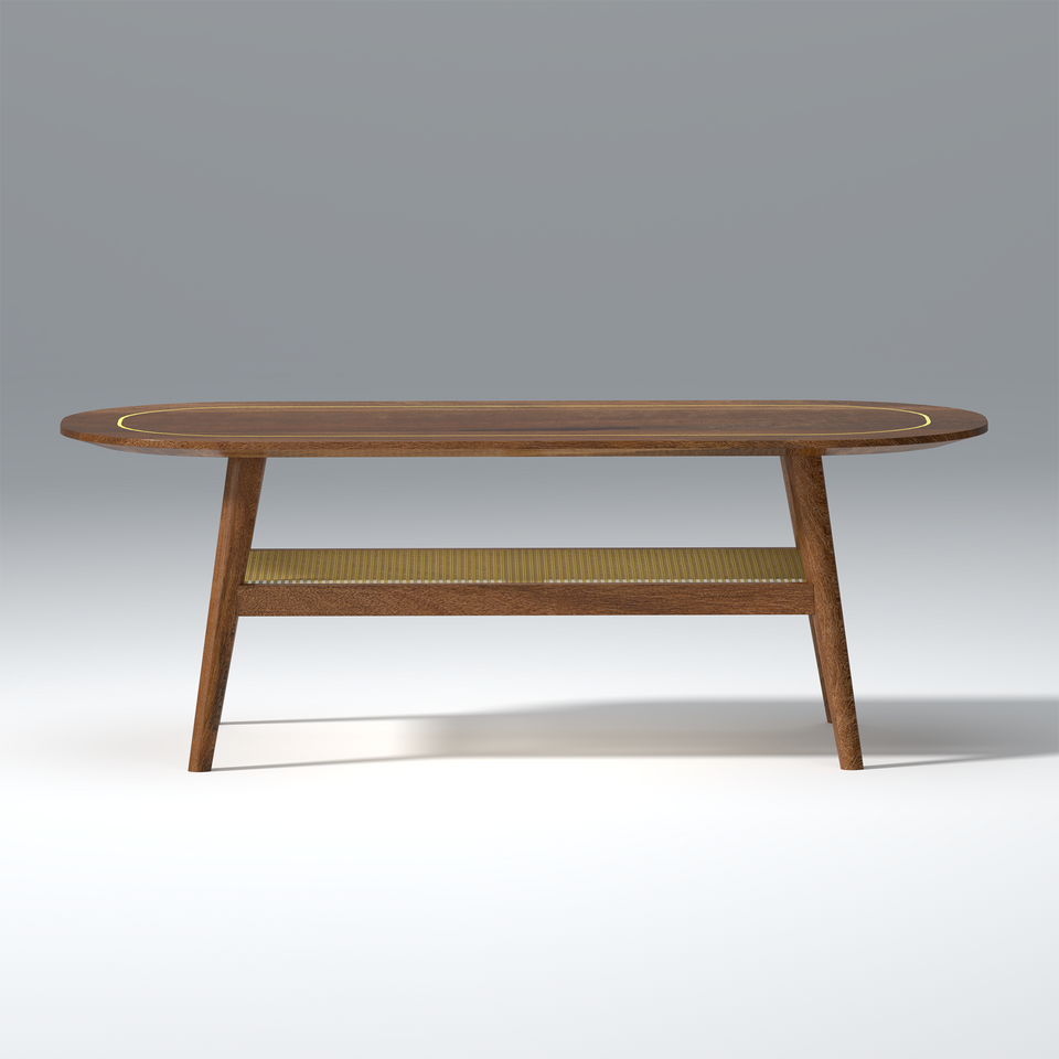 Aroma Sheesham Wood Coffee Table in Walnut Colour