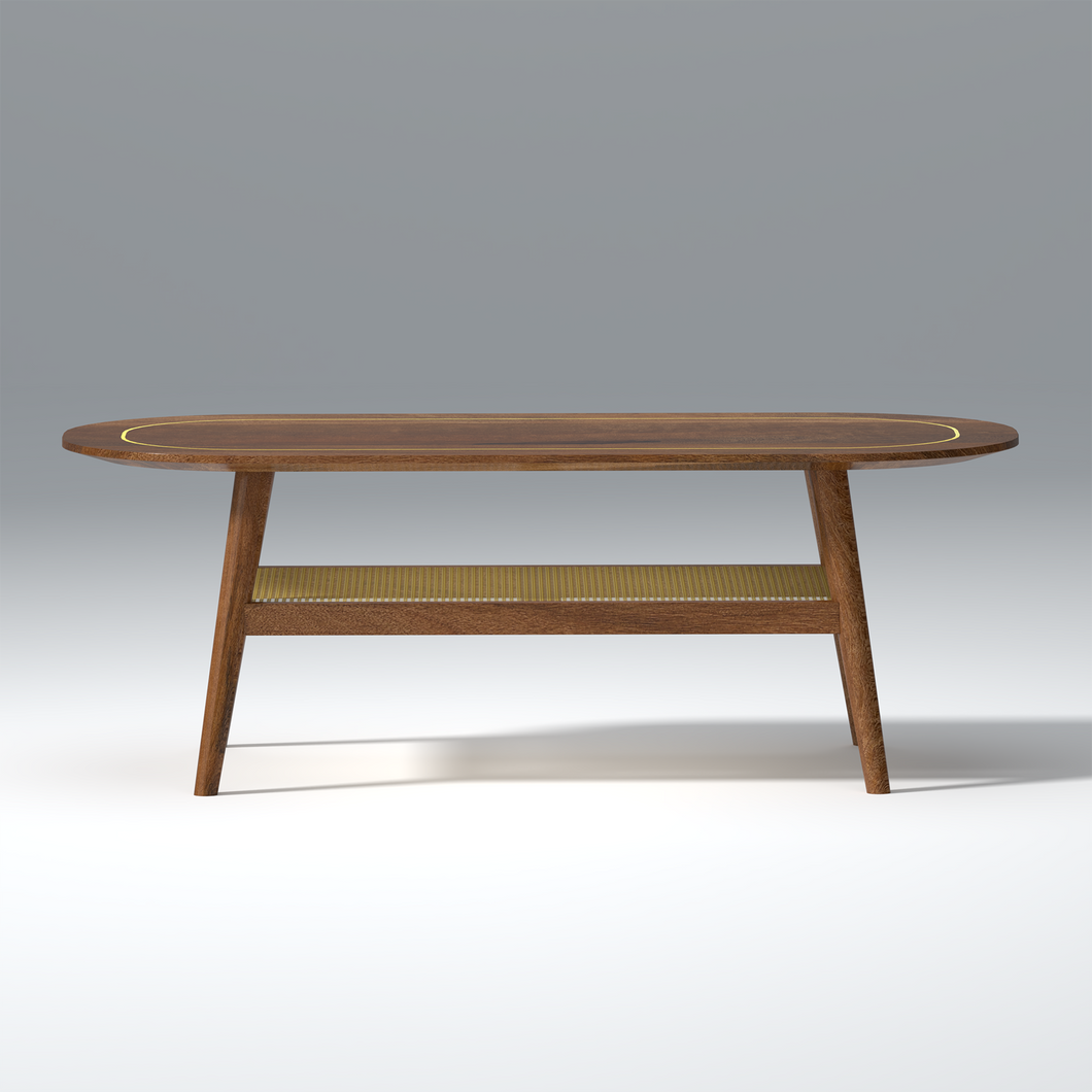 Aroma Sheesham Wood Coffee Table in Walnut Colour