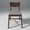 Ducasse Mango Wood Set of 2 Chair In Walnut Finish