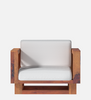 Cushy lounger Sheesham Wood Sofa In Reddish Walnut