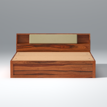 Serene Sheesham Wood bed with Drawer Storage in Maharani Colour