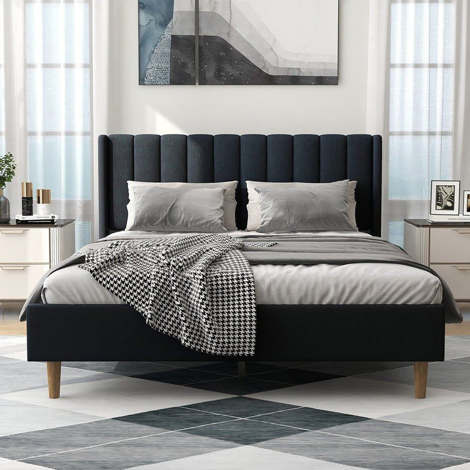 Exaltus King size Upholstered Bed Without Box Storage