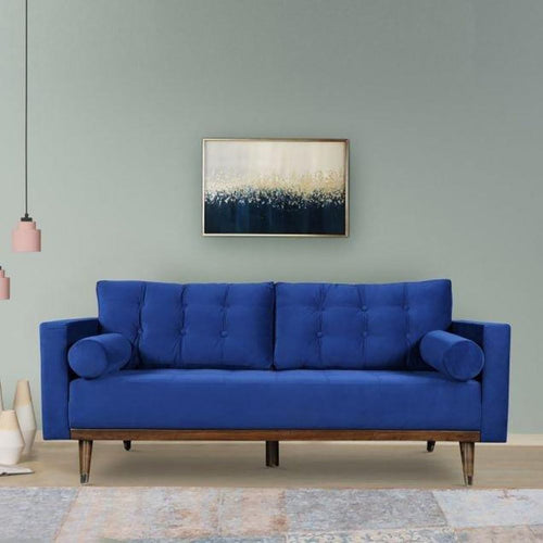 Kasur 3 Seater Sofa in Blue Colour