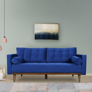Kasur 3 Seater Sofa in Blue Colour