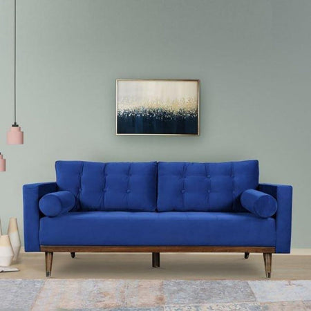 Kasur 3 Seater Sofa in Blue Colour