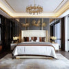 Celestial Upholstered Bed in White Colour With Box Storage