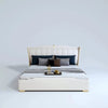 Elysium Upholstered Bed in Beige Colour With Box Storage