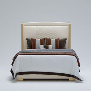 Celestial Upholstered Bed in White Colour With Box Storage