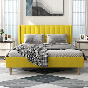 Exaltus King size Upholstered Bed Without Box Storage