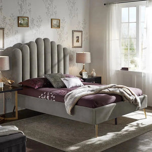 Imperial Upholstered Bed in grey Colour Without Box Storage